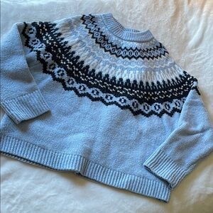Universal Thread Blue and Black Patterned Cozy Soft Winter Sweater